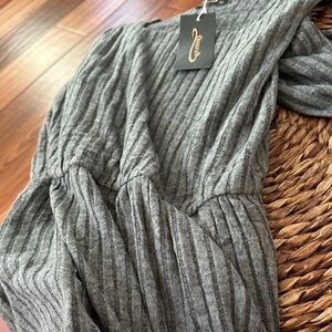 Gray Long Sleeve Dress